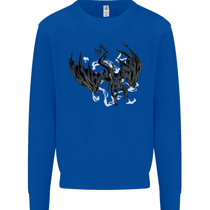 Moodolf Funny Rudolf Christmas Cow Kids Sweatshirt Jumper Royal Blue