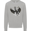 Moodolf Funny Rudolf Christmas Cow Kids Sweatshirt Jumper Sports Grey