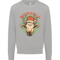 Moodolf Funny Rudolf Christmas Cow Kids Sweatshirt Jumper Sports Grey