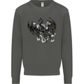 Moodolf Funny Rudolf Christmas Cow Kids Sweatshirt Jumper Storm Grey