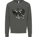 Moodolf Funny Rudolf Christmas Cow Kids Sweatshirt Jumper Storm Grey