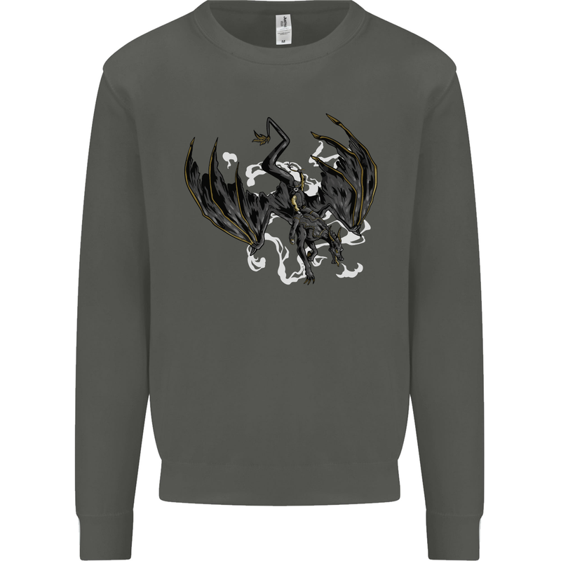Moodolf Funny Rudolf Christmas Cow Kids Sweatshirt Jumper Storm Grey