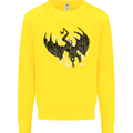 Moodolf Funny Rudolf Christmas Cow Kids Sweatshirt Jumper Yellow
