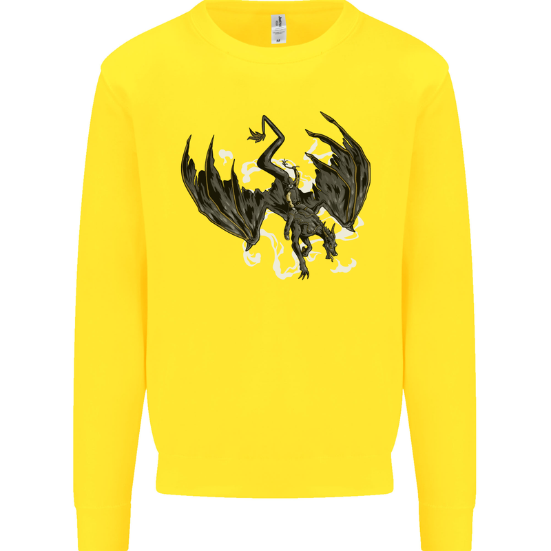 Moodolf Funny Rudolf Christmas Cow Kids Sweatshirt Jumper Yellow