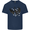 Moodolf Funny Rudolf Christmas Cow Kids T-Shirt Childrens Navy Blue