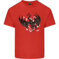 Moodolf Funny Rudolf Christmas Cow Kids T-Shirt Childrens Red