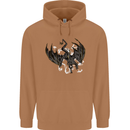 Moodolf Funny Rudolf Christmas Cow Mens 80% Cotton Hoodie Caramel Latte