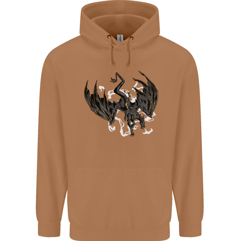 Moodolf Funny Rudolf Christmas Cow Mens 80% Cotton Hoodie Caramel Latte