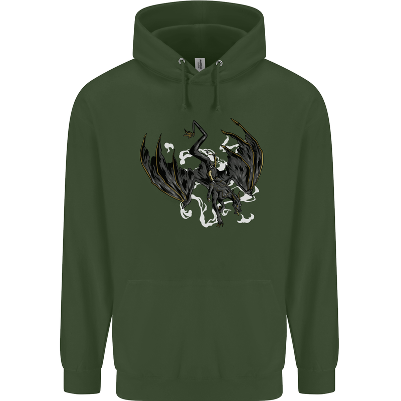 Moodolf Funny Rudolf Christmas Cow Mens 80% Cotton Hoodie Forest Green