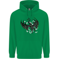 Moodolf Funny Rudolf Christmas Cow Mens 80% Cotton Hoodie Irish Green
