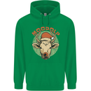 Moodolf Funny Rudolf Christmas Cow Mens 80% Cotton Hoodie Irish Green