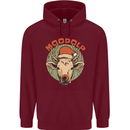Moodolf Funny Rudolf Christmas Cow Mens 80% Cotton Hoodie Maroon