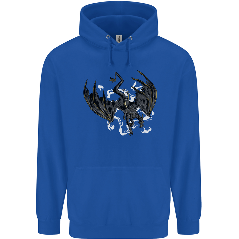 Moodolf Funny Rudolf Christmas Cow Mens 80% Cotton Hoodie Royal Blue