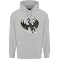 Moodolf Funny Rudolf Christmas Cow Mens 80% Cotton Hoodie Sports Grey