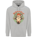 Moodolf Funny Rudolf Christmas Cow Mens 80% Cotton Hoodie Sports Grey