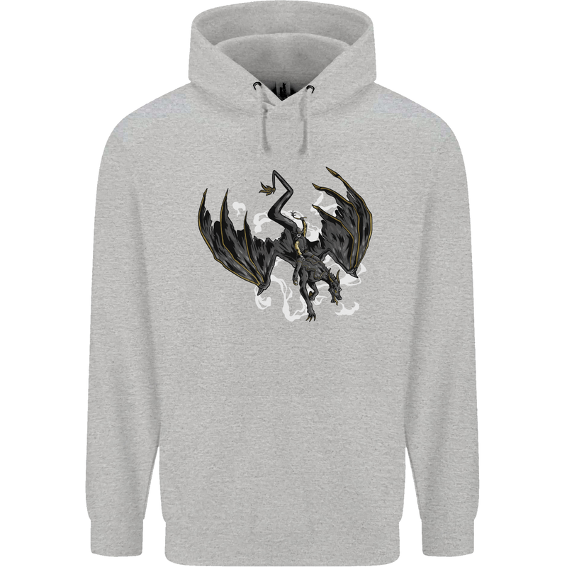 Moodolf Funny Rudolf Christmas Cow Mens 80% Cotton Hoodie Sports Grey