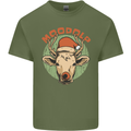 Moodolf Funny Rudolf Christmas Cow Mens Cotton T-Shirt Tee Top Military Green