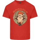 Moodolf Funny Rudolf Christmas Cow Mens Cotton T-Shirt Tee Top Red