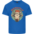 Moodolf Funny Rudolf Christmas Cow Mens Cotton T-Shirt Tee Top Royal Blue