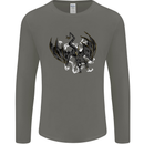 Moodolf Funny Rudolf Christmas Cow Mens Long Sleeve T-Shirt Charcoal