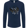 Moodolf Funny Rudolf Christmas Cow Mens Long Sleeve T-Shirt Navy Blue