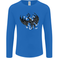 Moodolf Funny Rudolf Christmas Cow Mens Long Sleeve T-Shirt Royal Blue