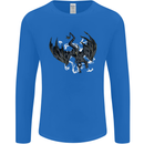 Moodolf Funny Rudolf Christmas Cow Mens Long Sleeve T-Shirt Royal Blue