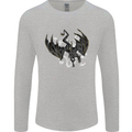 Moodolf Funny Rudolf Christmas Cow Mens Long Sleeve T-Shirt Sports Grey