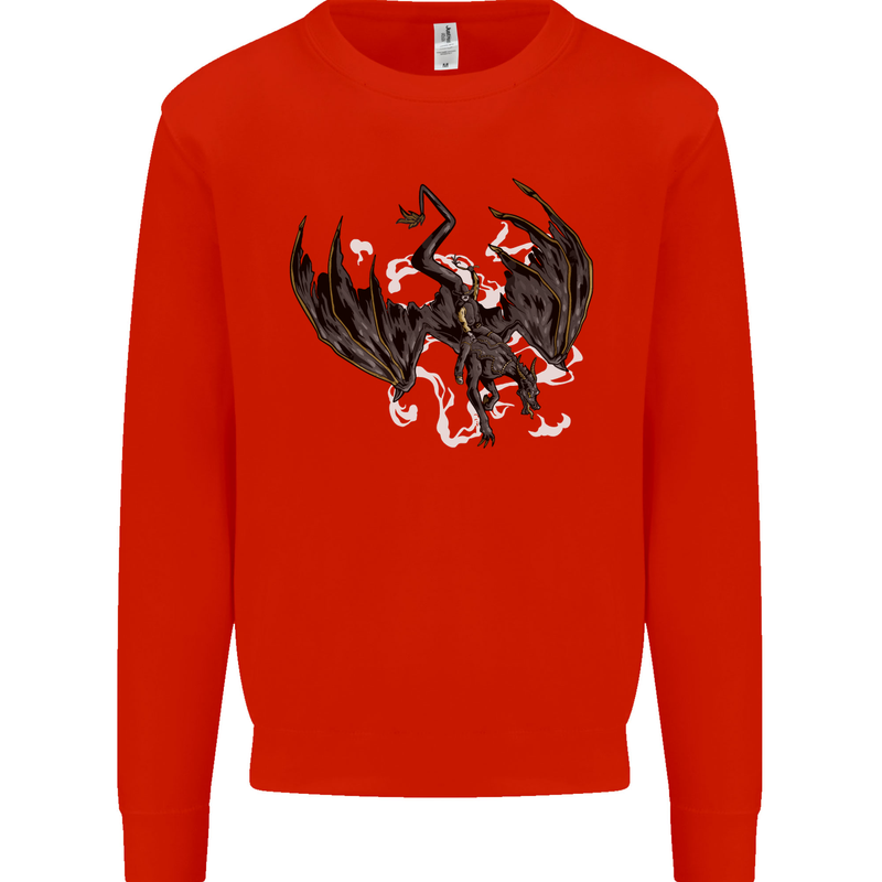 Moodolf Funny Rudolf Christmas Cow Mens Sweatshirt Jumper Bright Red
