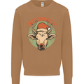 Moodolf Funny Rudolf Christmas Cow Mens Sweatshirt Jumper Caramel Latte