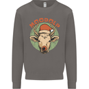 Moodolf Funny Rudolf Christmas Cow Mens Sweatshirt Jumper Charcoal