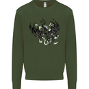 Moodolf Funny Rudolf Christmas Cow Mens Sweatshirt Jumper Forest Green