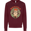 Moodolf Funny Rudolf Christmas Cow Mens Sweatshirt Jumper Maroon