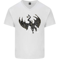Moodolf Funny Rudolf Christmas Cow Mens V-Neck Cotton T-Shirt White
