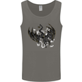 Moodolf Funny Rudolf Christmas Cow Mens Vest Tank Top Charcoal
