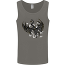 Moodolf Funny Rudolf Christmas Cow Mens Vest Tank Top Charcoal