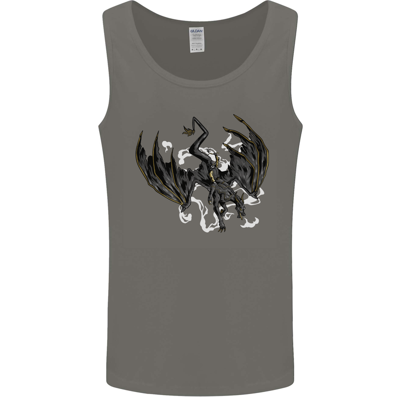 Moodolf Funny Rudolf Christmas Cow Mens Vest Tank Top Charcoal