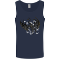 Moodolf Funny Rudolf Christmas Cow Mens Vest Tank Top Navy Blue