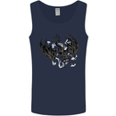 Moodolf Funny Rudolf Christmas Cow Mens Vest Tank Top Navy Blue