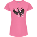 Moodolf Funny Rudolf Christmas Cow Womens Petite Cut T-Shirt Azalea