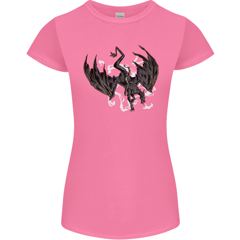 Moodolf Funny Rudolf Christmas Cow Womens Petite Cut T-Shirt Azalea