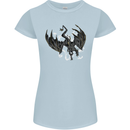 Moodolf Funny Rudolf Christmas Cow Womens Petite Cut T-Shirt Light Blue