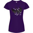 Moodolf Funny Rudolf Christmas Cow Womens Petite Cut T-Shirt Purple