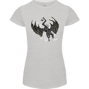 Moodolf Funny Rudolf Christmas Cow Womens Petite Cut T-Shirt Sports Grey