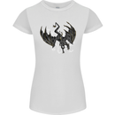 Moodolf Funny Rudolf Christmas Cow Womens Petite Cut T-Shirt White