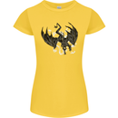 Moodolf Funny Rudolf Christmas Cow Womens Petite Cut T-Shirt Yellow
