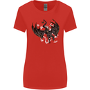 Moodolf Funny Rudolf Christmas Cow Womens Wider Cut T-Shirt Red