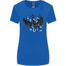 Moodolf Funny Rudolf Christmas Cow Womens Wider Cut T-Shirt Royal Blue