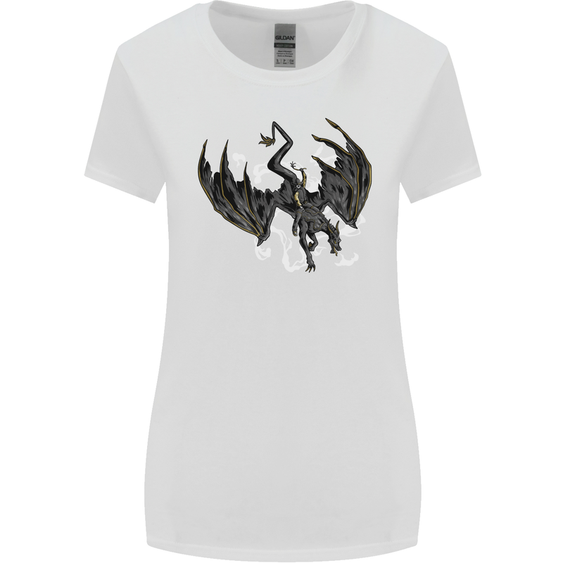 Moodolf Funny Rudolf Christmas Cow Womens Wider Cut T-Shirt White