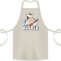 Mookulele Funny Cow Playing Ukulele Guitar Cotton Apron 100% Organic Natural